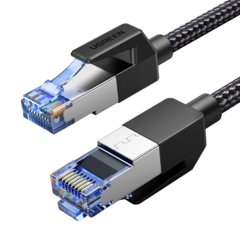 Кабель UGREEN NW153 (80433) Cat8 CLASSⅠF/FTP Round Ethernet Cable оплетка 5м черный