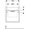 Geberit Renova Plan 879070000 Тумба под раковину, 53x46.3x47.2см, матовый белый / меламиновое покрытие, ультраглянцевый белый / пленочное покрытие