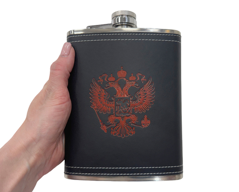 Фляга "Двуглавый орёл" 500мл, черная