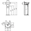Ideal Standard i.life T471401 Колонна малая для умывальника A 40 см, S 80/60/50 см