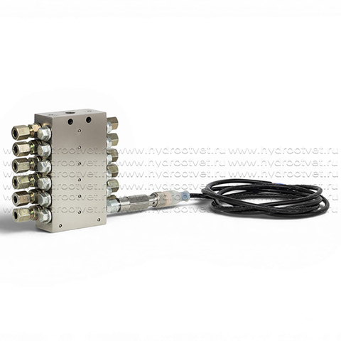 Фото SSV-12-K + inductive switch - Питатель для прогрессивных систем смазки с рабочим давлением 300 бар, на 12 выходов, с реле конца цикла