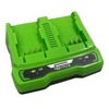 Зарядное устройство для 2-х аккумуляторов Greenworks Арт. 2938907, G40UC2, 40V, 2А, 80Вт — фото 2