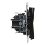 Выключатель двухклавишный - Legrand SUNO - 10АХ 250В безвинтовые зажимы - Антрацит — фото 3