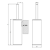 Gessi Rilievo 59519#299 Ершик настенный, цвет: nero XL