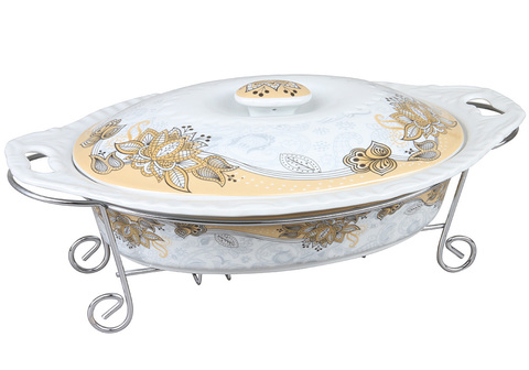 Мармит керамический с крышкой R-155016