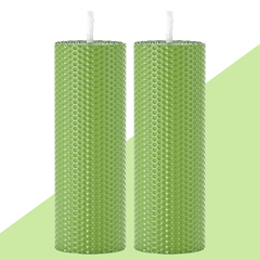Набор из 2 натуральных свечей SCANDYLAB Honey Mix Light green