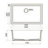 Omoikiri Okinoshima 76-U/I-G Glossy 4993041 Кухонная мойка Natceramic/золото