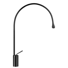 Gessi Goccia 33606#299 Смеситель для раковины на 1 отверстие, высокий, излив 387мм R=197, цвет: черный фото