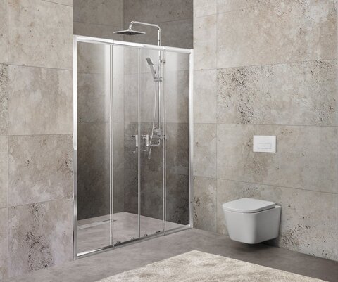 BelBagno Unique UNIQUE-BF-2-170/200-P-CR Дверь в проём с двумя раздвижными дверьми, цвет: хром