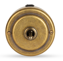 Переключатель (проходной) ретро тумблерный 1 кл. "Бронза" VINTAGE-BRASS 30302-1 / 1 Группа света, проходной