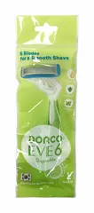 DORCO EVE 6 Disposable однораз.станок 1шт.плав.гол. с 6лез.увл.п, прорез.ручка (Ю.Корея)