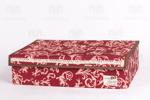 Большой складной органайзер, 24 ячейки, 46*31*12 см (бордо с узорами)