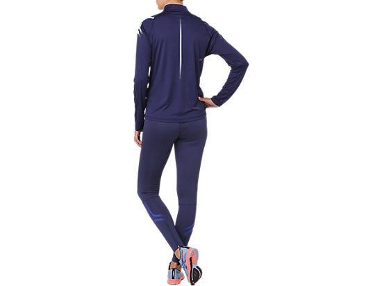 Asics Icon 1/2 Zip LS рубашка для бега женская синяя - 3