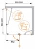 Cezares ELENA-W-A-12-90-P-CR-L Душевой уголок, цвет: хром
