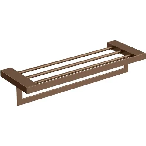 Boheme 10737-BRB Полка для полотенец Qubic Brushed Bronze