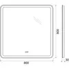 BelBagno SPC-MAR-800-800-LED-3000K-TCH-WARM Зеркало с встроенным светильником, сенсорным выключателем и подогревом, 12V, 220-240V, 800x30x800