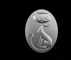 Силиконовый молд Камея КОШЕЧКА