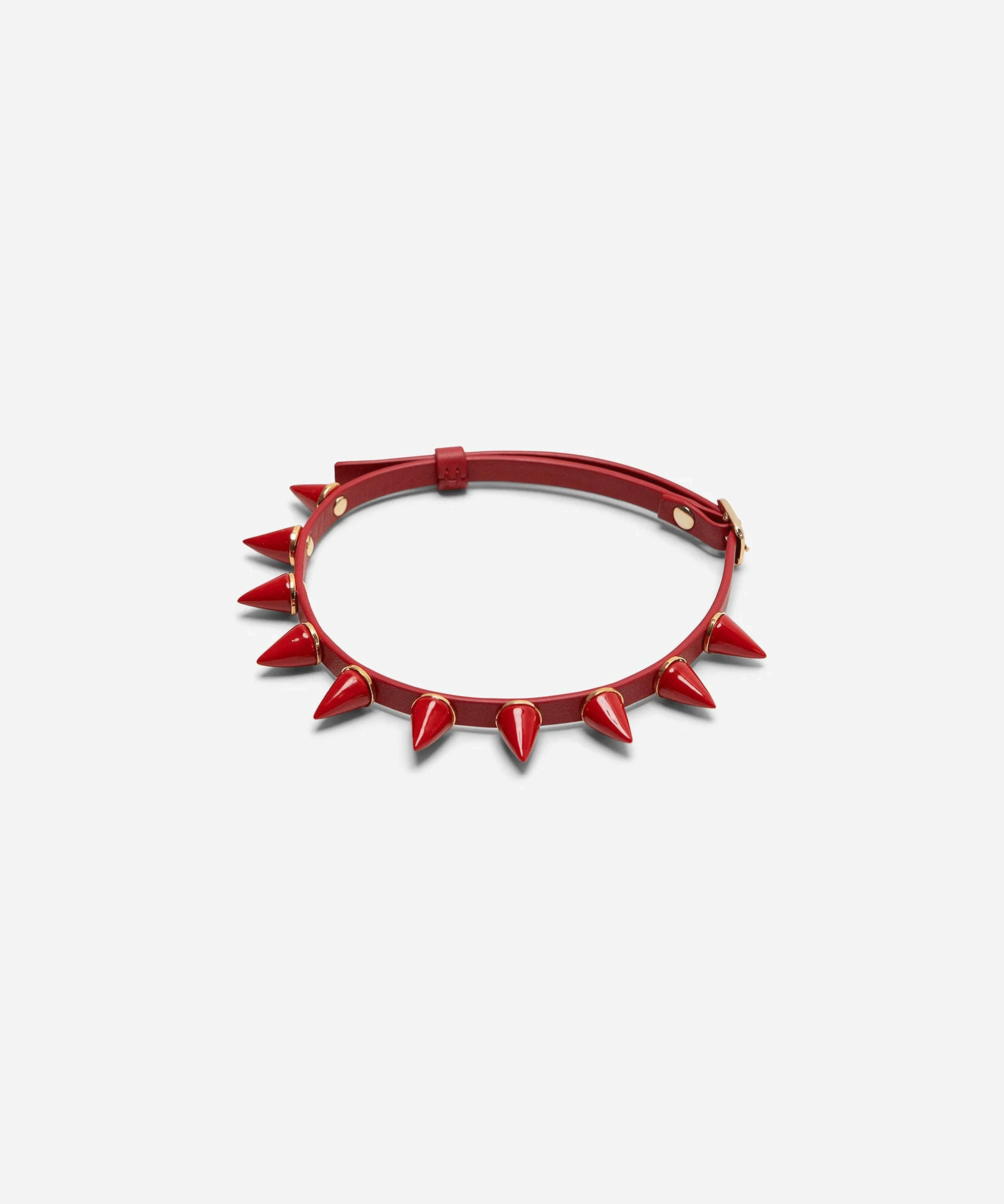 Чокер MINI SPIKE LEATHER RED