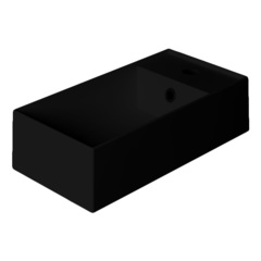 Simas Agile AG50 nero matt*1 Раковина подвесная 50х27 см, правая, с 1 отв под смеситель, цвет черный матовый фото