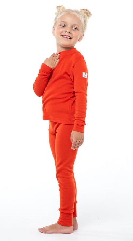 Janus Prince or Princess Wool комплект термобелья детский апельсиновый