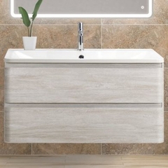 BelBagno Albano ALBANO-1000-2C-SO-RVB Тумба под раковину подвесная, 100x45.5, цвет: Rovere Vintage Bianco фото