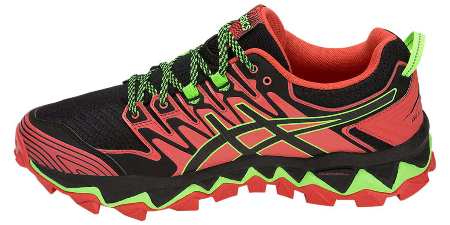 Asics Gel Fujitrabuco 7 кроссовки внедорожники мужские черные-красные - 5