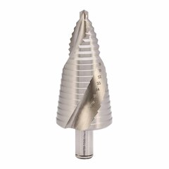 Сверло ступенчатое 6-40мм (Спиральное) HSSE-Co5 16ступ. L105мм хв.13мм MASTER-TOOL 101097EPRO