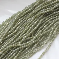 Цирконий кубический (фианит) граненый, зелёный, 3 мм нить, К175