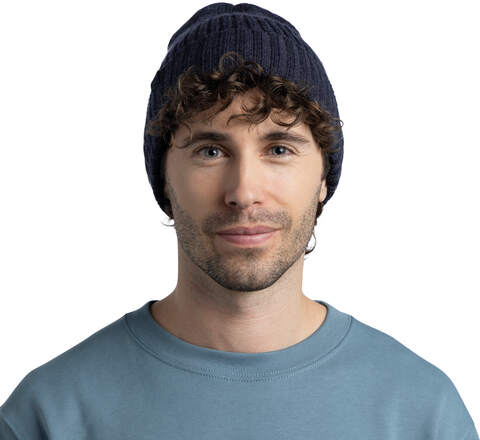 Картинка шапка вязаная Buff Knitted Norval Night Blue - 3