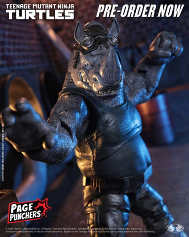 Фигурка Рокстеди с комиксом IDW Publishing Teenage Mutant Ninja Turtles: Bebop & Rocksteady