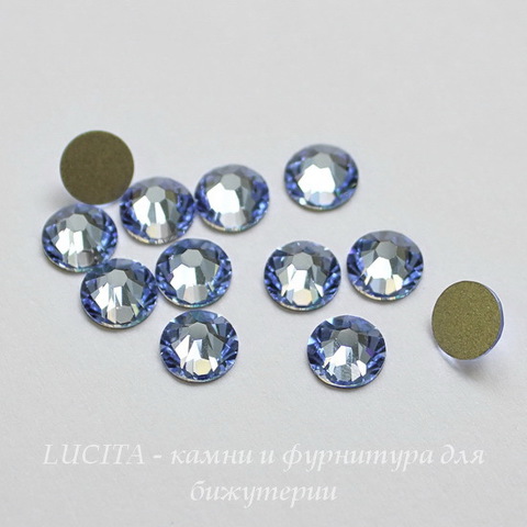 2058 Стразы Сваровски горячей фиксации Light Sapphire  ss12 (3-3,2 мм), 10 штук ()