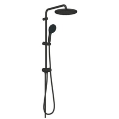 Душевая система GROHE Vitalio Start System 250, Flex, наружного монтажа, с переключателем, матовый чёрный (266802431)