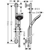 Hansgrohe Raindance Select S 26322400 Душевой гарнитур 91,5 см 3 режима