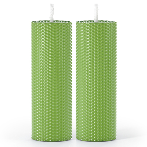 Набор из 2 натуральных свечей SCANDYLAB Honey Mix Light green
