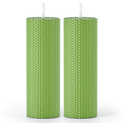 Набор из 2 натуральных свечей SCANDYLAB Honey Mix Light green
