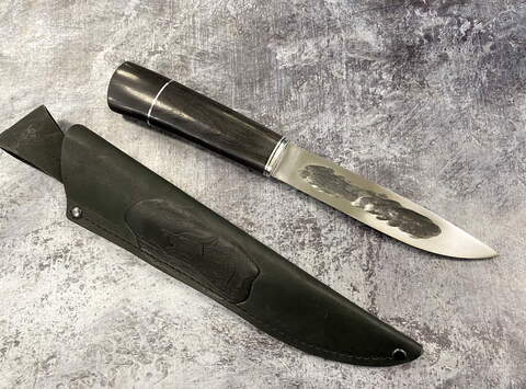 Нож Север Большой, кованая 95х18, черный граб, ПМ