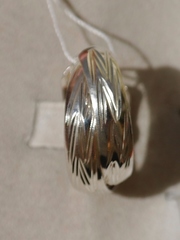 Конго 2,5 см. с узором (серьги из серебра)