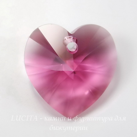 6228 Подвеска Сваровски Сердечко Rose (18х17,5 мм)