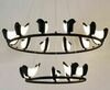 Люстра Creative Bird Chandelier черная 12+6R