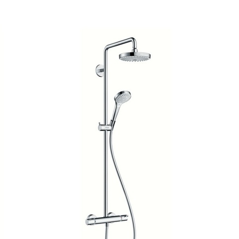 Hansgrohe Croma Select S 27253400 Душевая система внешнего монтажа с термостатом 114,1 см с верхней лейкой 18,7х18,7 см 2 режима