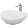 TOTO L4704MTE#CMW Раковина полувстраиваемая с матовой эмалью CLEAN MATTE 460x420x177(130)мм, без отверстия  под смеситель, с переливом, цвет: белый матовый