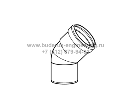 Отвод FC-SE80-45 DN80 45гр PP для Buderus Арт.7738112653