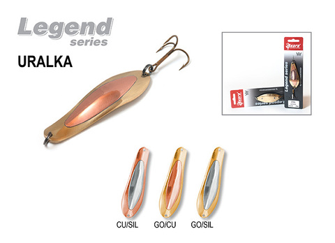 Блесна колеб. Akara Legend Uralka со вставкой 90 мм 22 гр. Go(Sil)