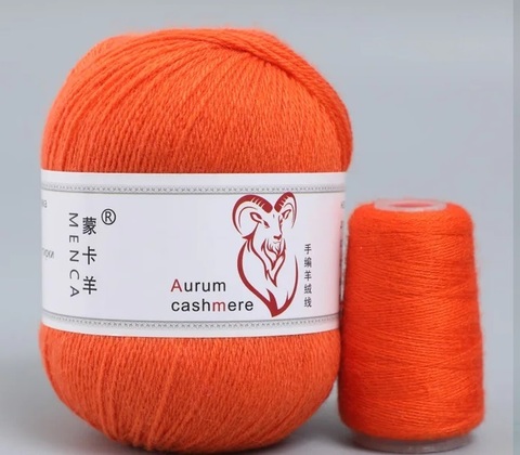 Пряжа Aurum Cashmere 941 ярко-оранжевый