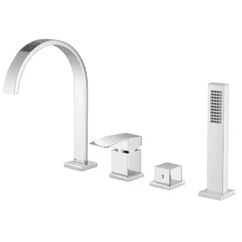 Abber Wasserfall AF8613 Смеситель на борт ванны, цвет: хром