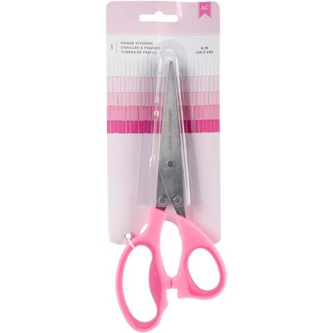 Ножницы для фризинга (обрезки) бумаги, розовые American Crafts Fringe Scissors Pink