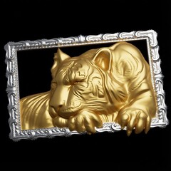 Силиконовый молд № 0677 картина Тигр
