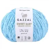 Пряжа Gazzal Sweet Baby Organic Cotton 2608 голубой