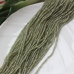 Цирконий кубический (фианит) граненый, зелёный, 3 мм нить, К175