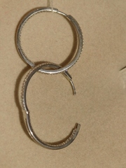 Конго 3,3 см. с куб.циркония (серьги из серебра)